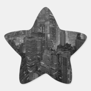 Sticker Étoile Vintage Style New York City Script