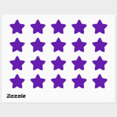 Sticker Étoile Violet uni intense (Feuille)