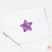 Sticker Étoile Violet violet texture ondulée (Enveloppe)