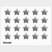 Sticker Étoile Virgo Zodiac Sign dans Grunge Distressed Style Dec (Feuille)
