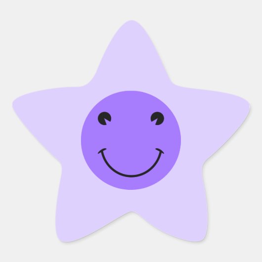 Sticker Étoile Visage Bleu Violet (Devant)