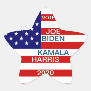 Sticker Étoile Votez s'il vous plaît Joe Biden, le drapeau amér