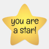 Sticker Étoile Vous êtes une star ! (Devant)