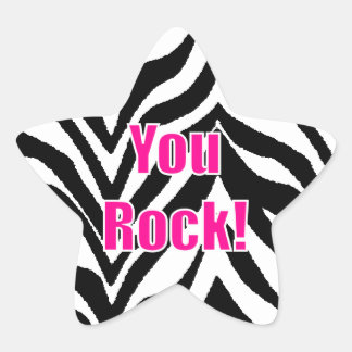 Sticker Étoile Vous, Rock ! Étoile d'impression Zebra