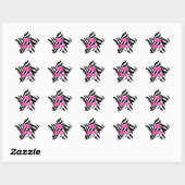 Sticker Étoile Vous, Rock ! Étoile d'impression Zebra (Feuille)