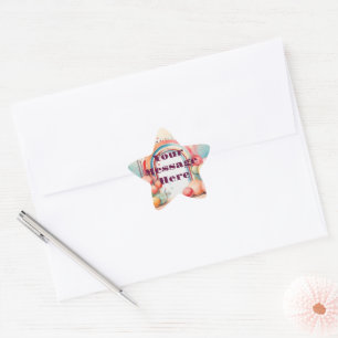 Sticker Étoile Watercolor Rainbow Bliss Party