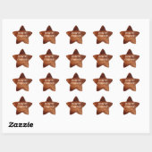 Sticker Étoile Western Brown Howdy Cowboy Brown (Feuille)