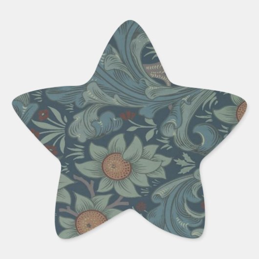 Sticker Étoile William Morris Orchard Art Motif (Devant)