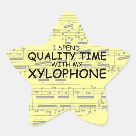 Sticker étoile Xylophone Time de qualité (Devant)
