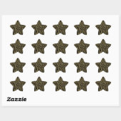 Sticker Étoile Zebra Stripes en laiton d'or Élégance (Feuille)
