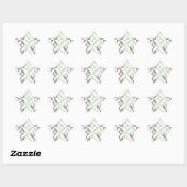 Sticker Étoile ZigZag géométrique Sage Green et Silver (Feuille)