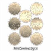 Sticker Étoiles, autocollants, coeur, mariage, fiançailles (Devant)