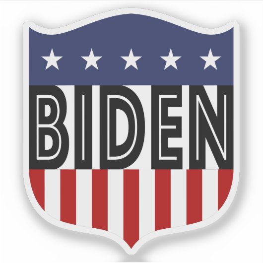 Sticker étoiles BIDEN et rayures (Devant)