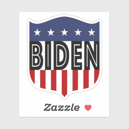 Sticker étoiles BIDEN et rayures (Feuille)