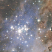 Sticker Étoiles de diamant en Carina Nebula Hubble Space (Devant)