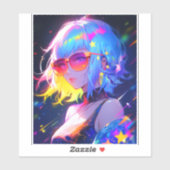 Sticker Étoiles de fille Anime (Feuille)