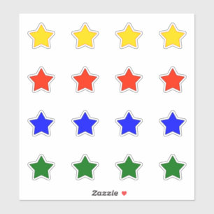 Sticker Étoiles en quatre couleurs