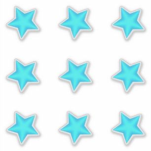 Sticker Étoiles gonflées du baby shower neuf bleus