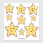 Sticker Étoiles heureuses  (Feuille)