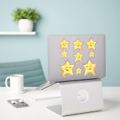 Sticker Étoiles heureuses  (Ordinateur portable sur le bureau)