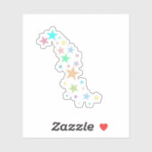 Sticker Étoiles Pastel Colorées (Feuille)