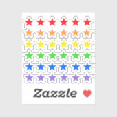 Sticker étoiles Rainbow (Feuille)
