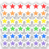 Sticker étoiles Rainbow (Recto)
