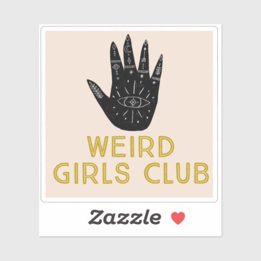 Sticker Étrange collant club filles (Feuille)