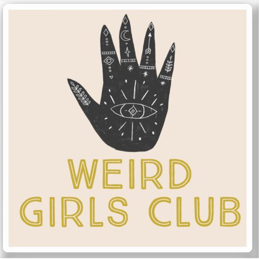 Sticker Étrange collant club filles (Devant)