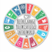 Sticker Être le changement (Devant)