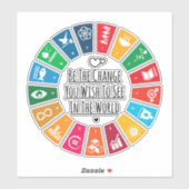 Sticker Être le changement (Feuille)