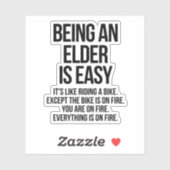 Sticker Être un aîné est facile (Feuille)
