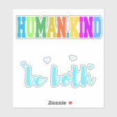 Sticker être un humain doux et gentil (Feuille)