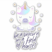 Sticker Être une licorne magique (Devant)