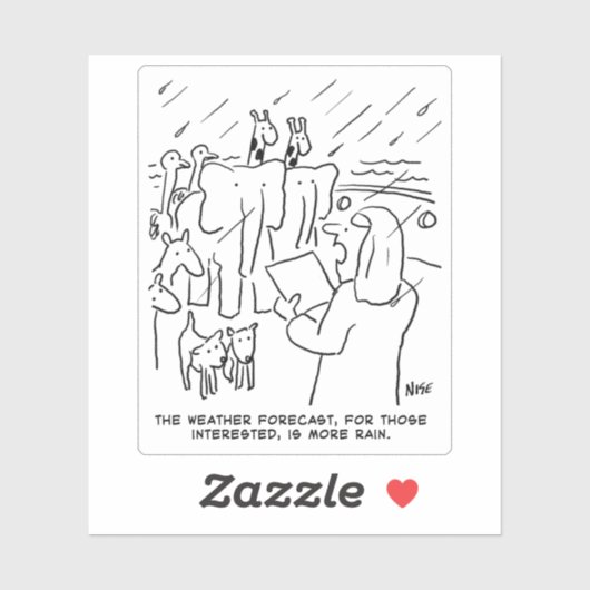 Sticker Etude biblique drôle ou histoire biblique de l'arc (Feuille)