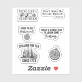 Sticker Études sociales Professeur d'histoire, Histoire (Feuille)