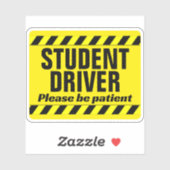 Sticker Étudiant Conducteur Avertissement du patient Écaly (Feuille)