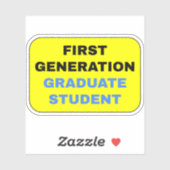 Sticker Étudiant diplômé de première génération (Feuille)