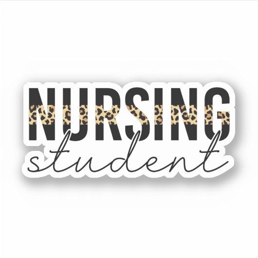 Sticker Étudiant en soins infirmiers - tirage Cheetah Futu (Devant)