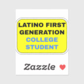 Sticker Étudiant Latino First Generation College (Feuille)