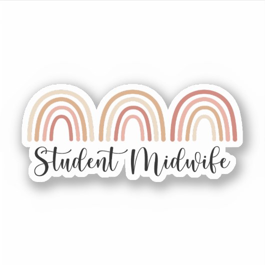 Sticker Étudiante sage-femme, étudiante de Midwifery (Devant)