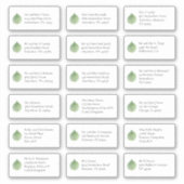 Sticker Eucalyptus 18 Nom individuel Adresse Entreprise (Devant)