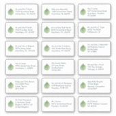 Sticker Eucalyptus 18 Nom individuel Adresse Sans Serif (Devant)