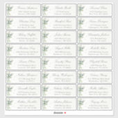 Sticker Eucalyptus Green Elegant Adresse d'hôte (Feuille)