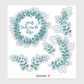 Sticker Eucalyptus greens Pack de (Feuille)