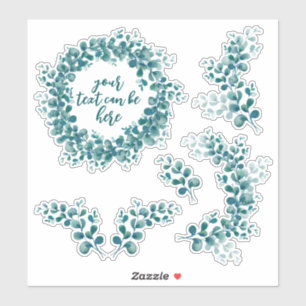 Sticker Eucalyptus greens Pack de
