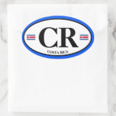 Sticker Euro Oval classique Costa Rica (Sac)
