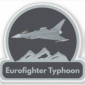 Sticker Eurofighter Typhoon Jet Fighter (Devant)