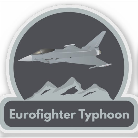 Sticker Eurofighter Typhoon Jet Fighter (Devant)
