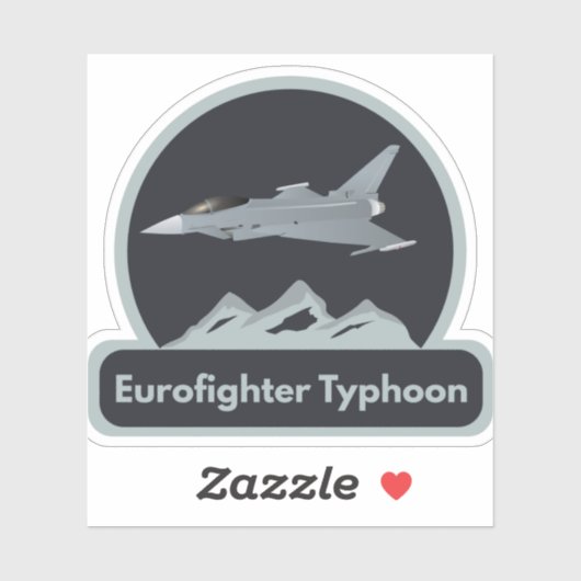 Sticker Eurofighter Typhoon Jet Fighter (Feuille)